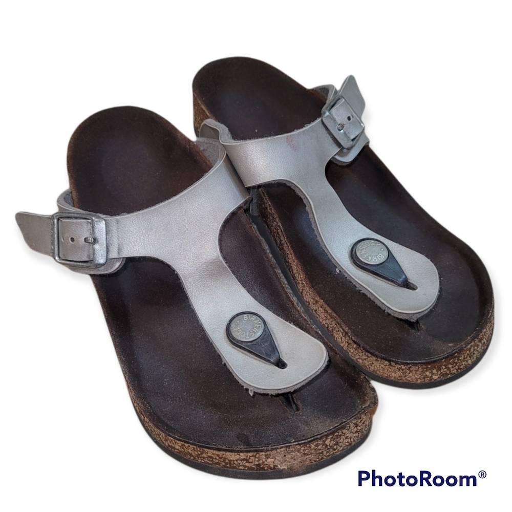 Birkenstock Gizeh Silver Kids C12